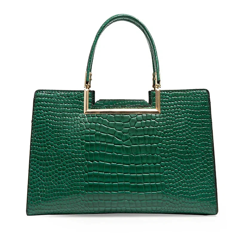 Juego de bolso y cartera de cuero