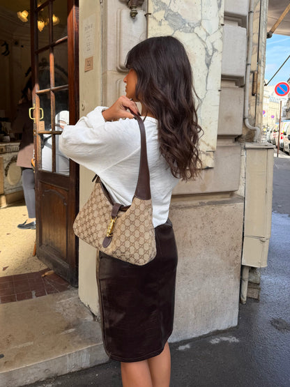 Falda midi efecto cocodrilo