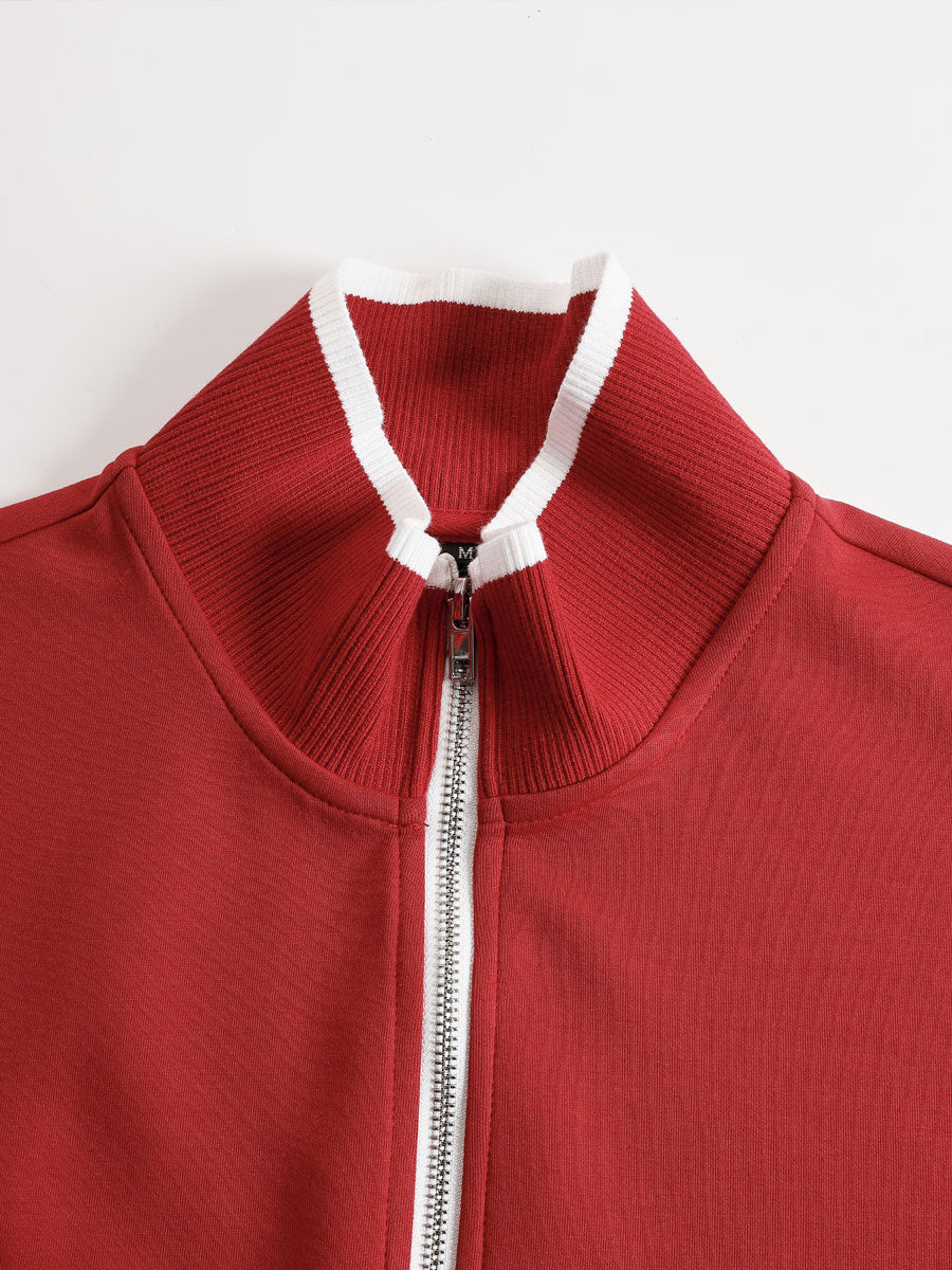 Priscilla - Conjunto deportivo elegante con sudadera de media cremallera