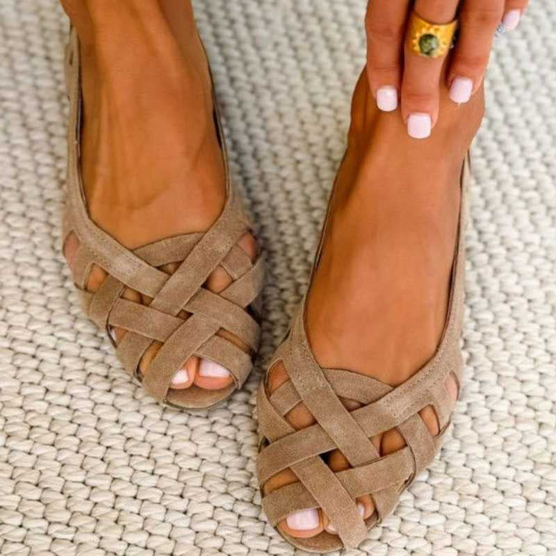 LUCE - Sandalias trenzadas de colores, cómodas