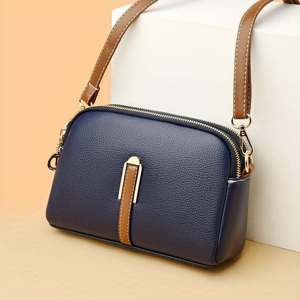 Bolso de hombro con textura de lichi