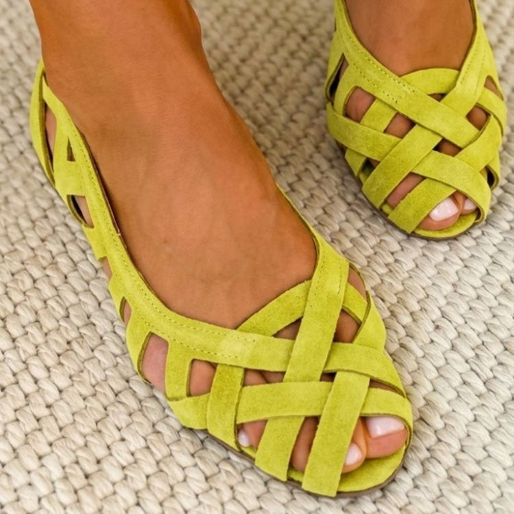 LUCE - Sandalias trenzadas de colores, cómodas