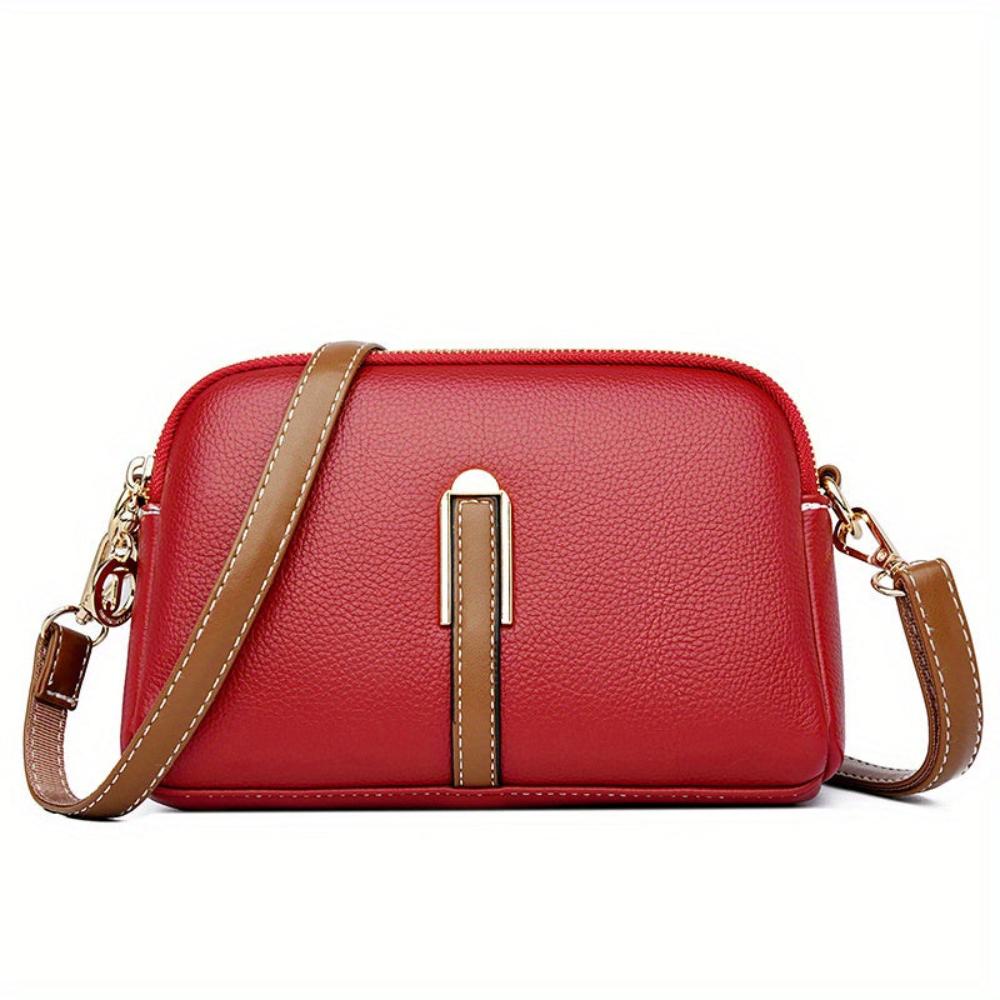 Bolso de hombro con textura de lichi