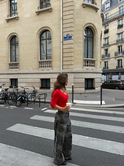 Blusa Bonjour en rojo