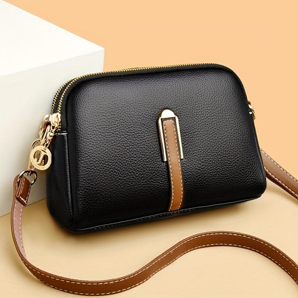 Bolso de hombro con textura de lichi