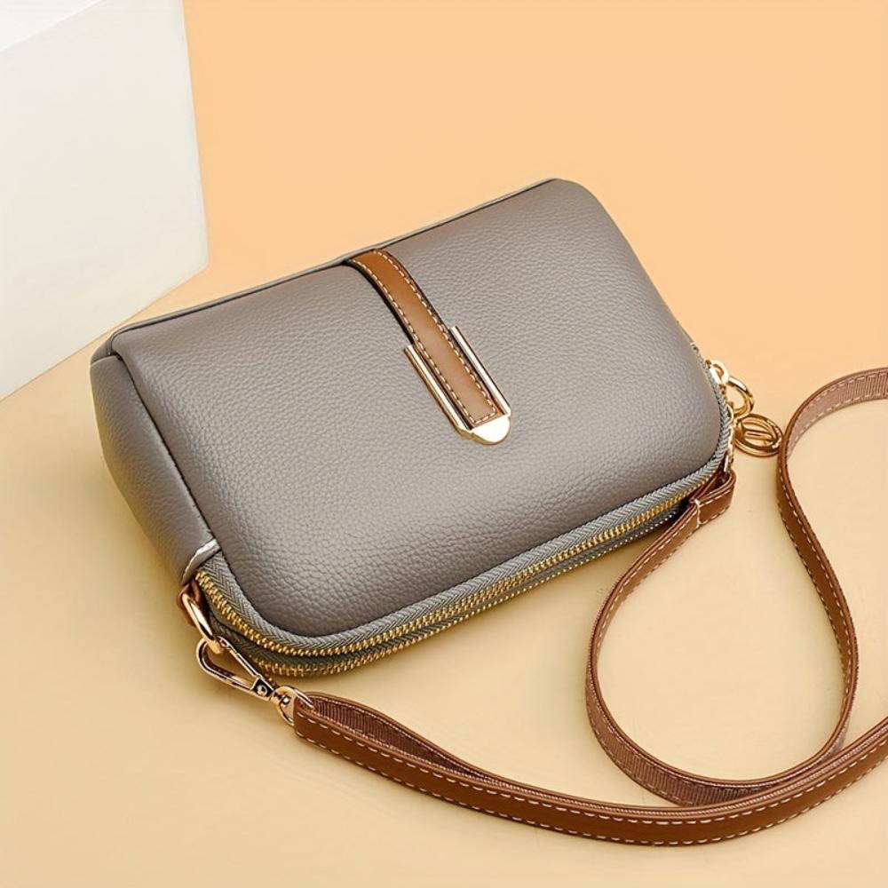 Bolso de hombro con textura de lichi