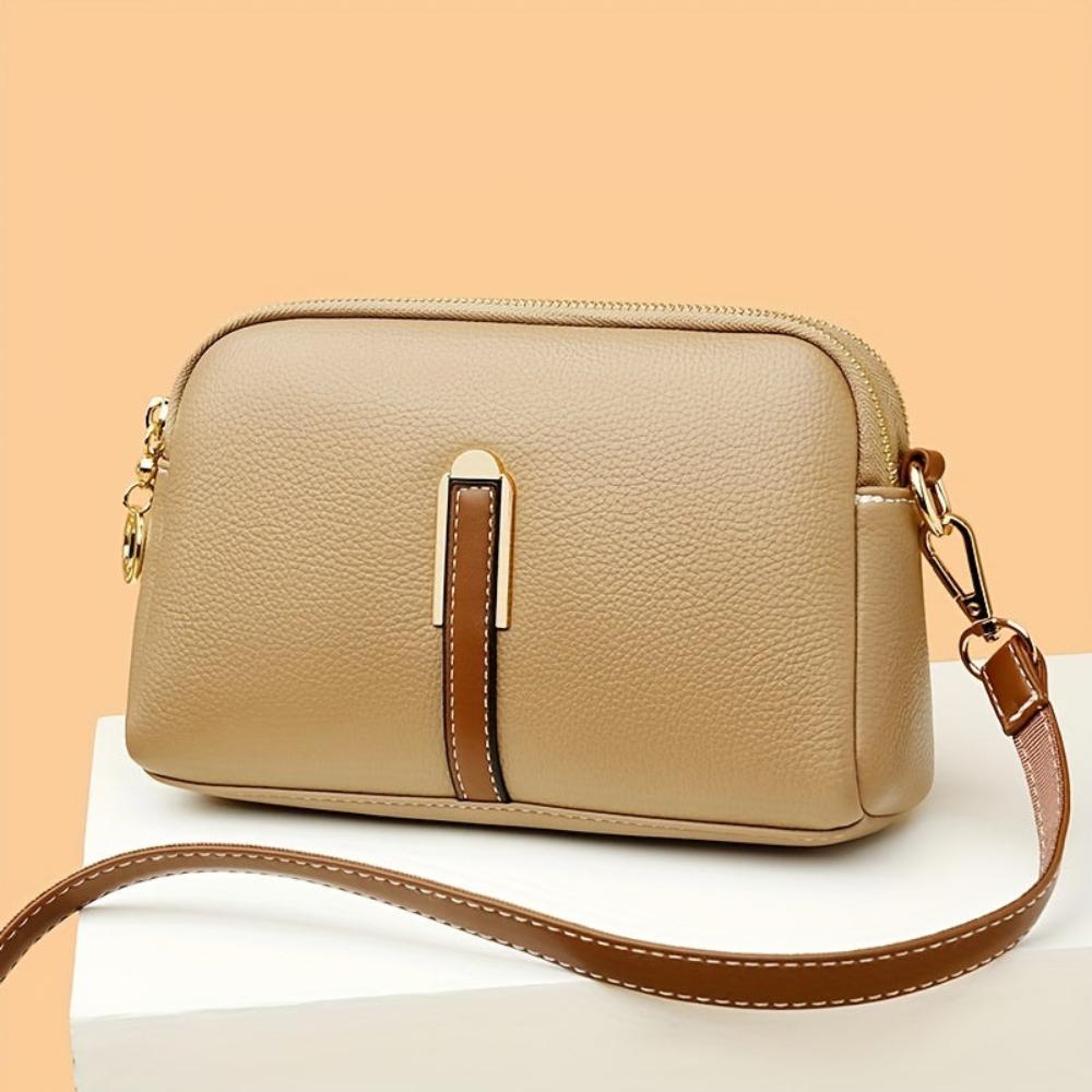 Bolso de hombro con textura de lichi