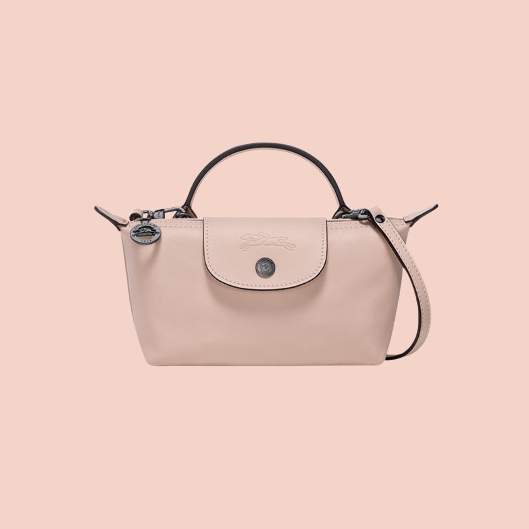 MINI BOLSO DE PIEL LONGCHAM | ROSA