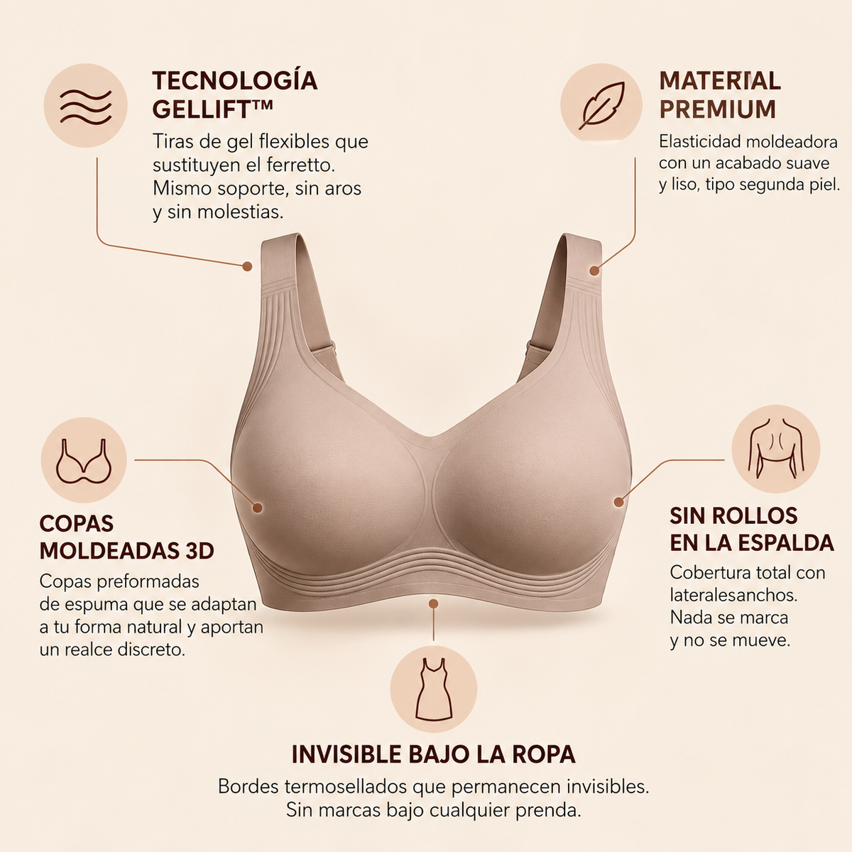 SilkFit™ Sujetador Segunda Piel - Sin Aros