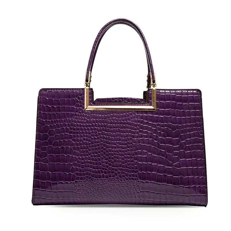 Juego de bolso y cartera de cuero