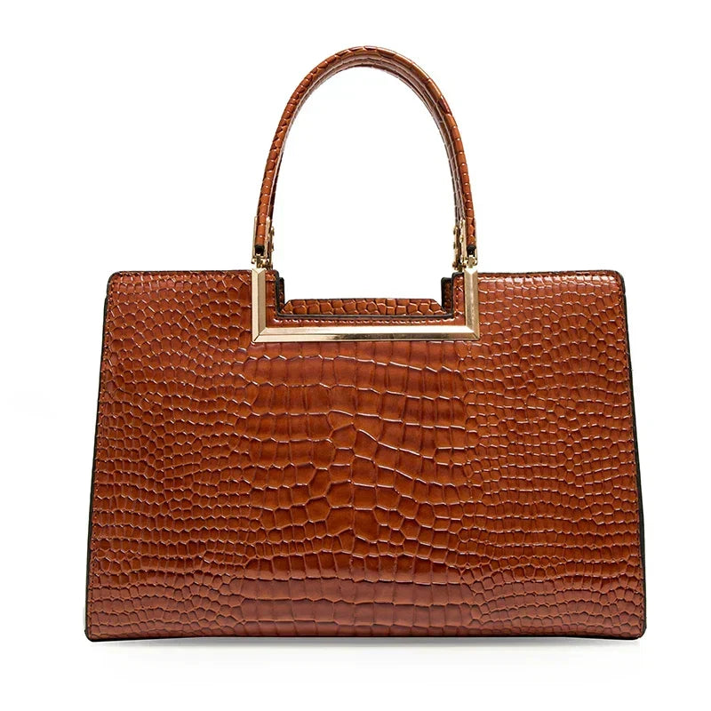 Juego de bolso y cartera de cuero