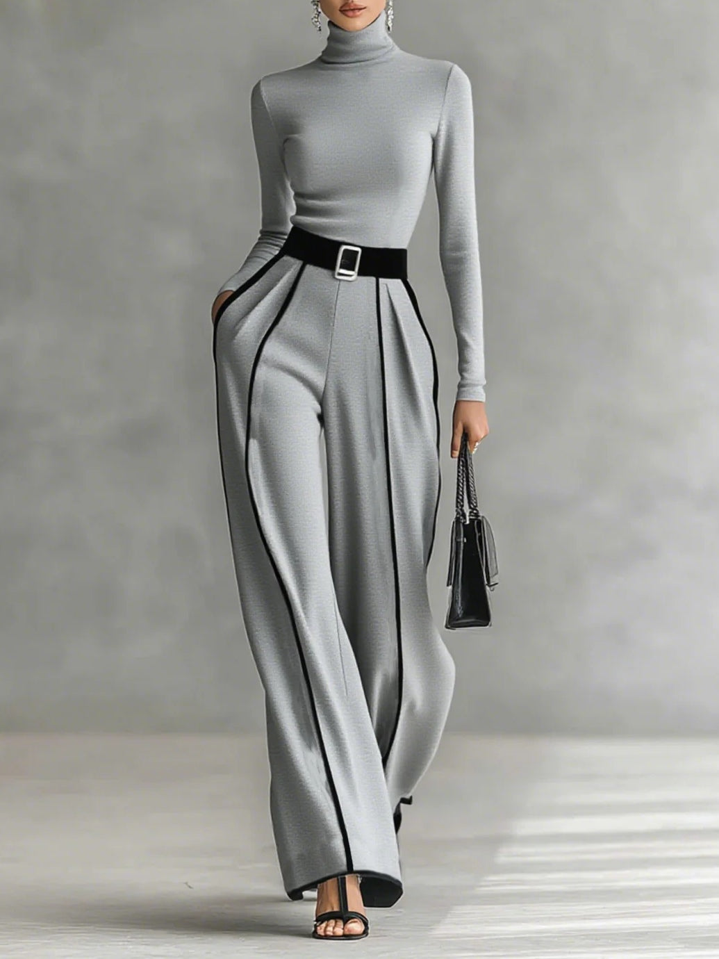 Vera - Elegante conjunto con detalles en contraste