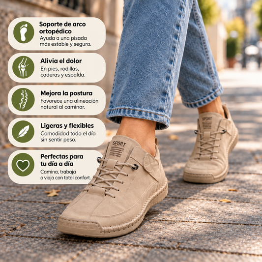 Zapatillas ortopédicas que no lo parecen. Mejora tu dolor de pies en 30 días.
