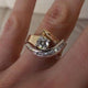 Irregular™ |Anillo de oro, plata y zirconia