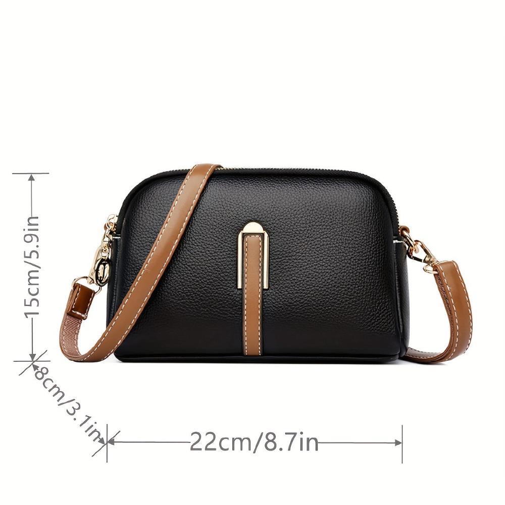 Bolso de hombro con textura de lichi
