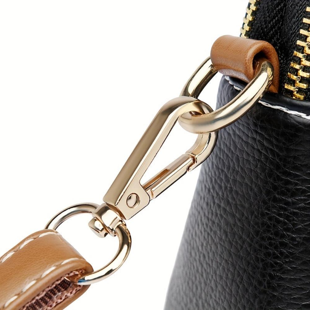 Bolso de hombro con textura de lichi