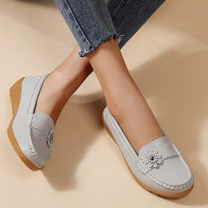 Lena™ | Zapato de cuero cómodo con suela blanda
