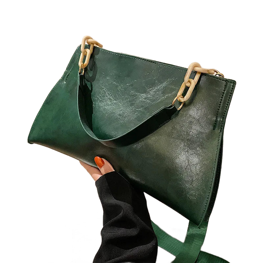 Bolso de hombro de cuero suave y elegante - De gran capacidad y de moda