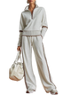 Priscilla - Conjunto deportivo elegante con sudadera de media cremallera